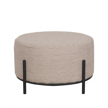 LABEL51 Poef Troy XL Naturel Bouclé Ø57cm