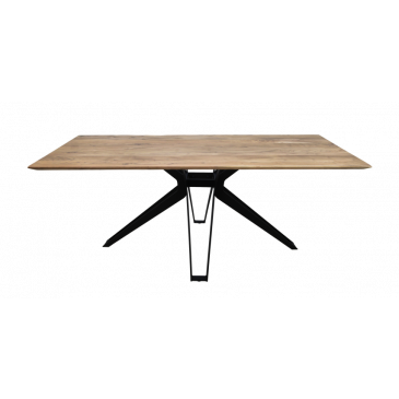 HSM Collection Eettafel Rechthoekig Zurich 180cm Naturel/Zwart Acaciahout/Metaal