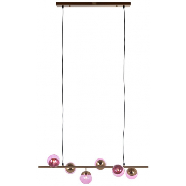 Richmond Hanglamp Bente Roze Brushed Goud