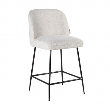 Richmond Counterstoel Pullitzer White Bouclé / Black