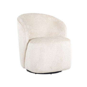 Richmond Draaifauteuil Sofia Wit Chenille