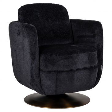 Richmond Draaifauteuil Turner Zwart Chenille