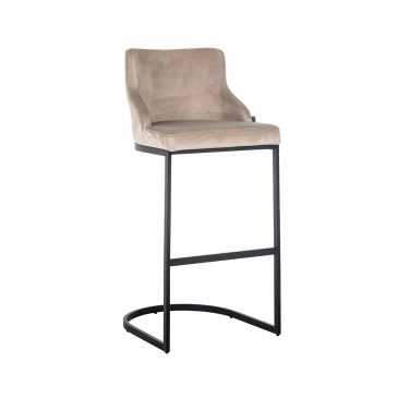 Richmond Barstoel Bolton Khaki Velvet Zwart