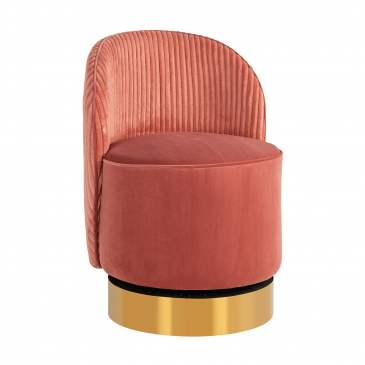 Richmond Draaifauteuil Bristel Pink Velvet  Rib