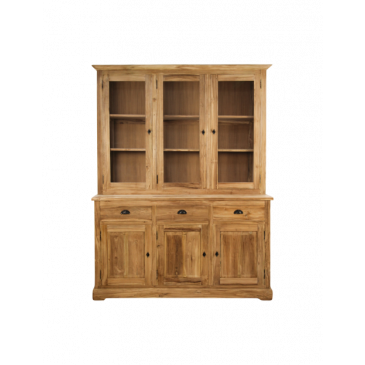 HSM Collection Buffetkast 210cm Naturel Teak/Glas