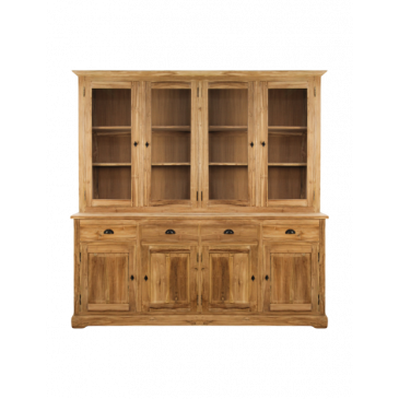 HSM Collection Buffetkast 200cm Naturel Teak/Glas