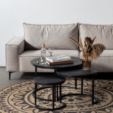 Salontafel Tres Zwart Rond - Giga Meubel 
