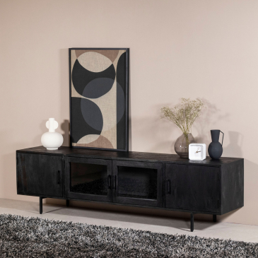 Tv-Meubel Luca Zwart 200cm - Giga Meubel 