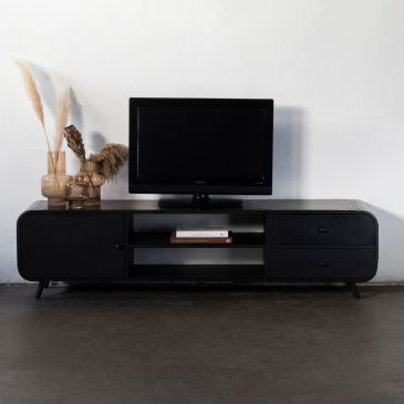 Tv-meubel Retro XL Zwart - Giga Meubel