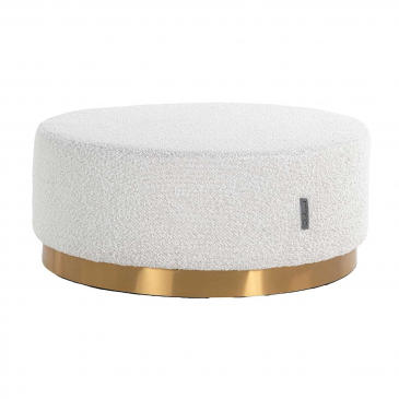 Richmond Poef Emmy 70Ø White Bouclé