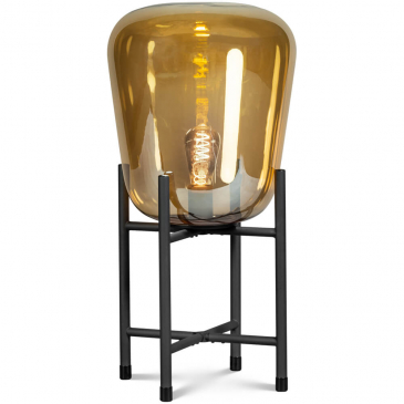 Tafellamp Benn Zwart/Goud Ø33x65cm - Giga Meubel