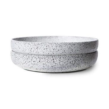 Hkliving Gradient Ceramics: Deep Bord Cream - Set van 2
