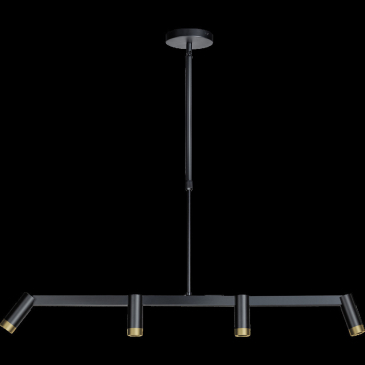 Hanglamp Miller Zwart 4-Lichtbronnen - Giga Meubel