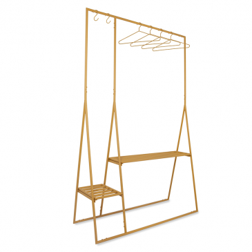 Hkliving Clothing Rack With Hanger/Hook Set, Ginger Oranje