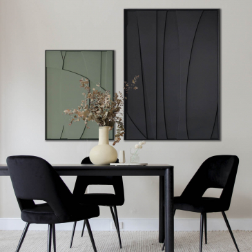 Schilderij Milan Zwart 80x120cm - Giga Meubel