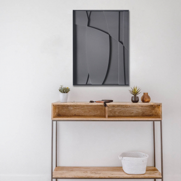 Schilderij Genua Zwart 80x120cm - Giga Meubel
