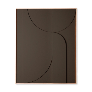 Hkliving Framed Relief Art Panel B Extra Large, Dark Bruin