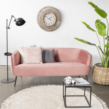 Bank Joas 3-zits - Velvet Roze - Giga Meubel