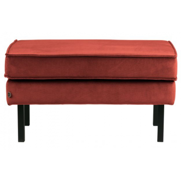 BePureHome Hocker Rodeo Velvet Chestnut