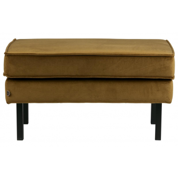 BePureHome Hocker Rodeo Velvet Honing Geel