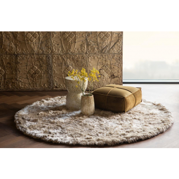 BePureHome Poef Honey Velvet Honing Geel