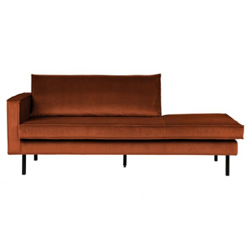 BePureHome Rodeo Daybed Left Velvet Roest