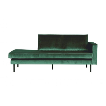 BePureHome Rodeo Daybed Right Velvet Green Forest