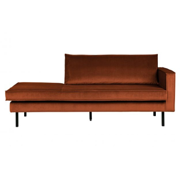 BePureHome Rodeo Daybed Right Velvet Roest