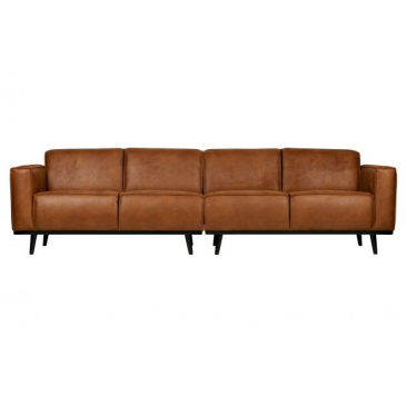 BePureHome Statement 4-Zits Bank 280cm Eco Leer Cognac