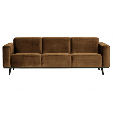 BePureHome Statement Bank 3-zits Velvet Honing Geel