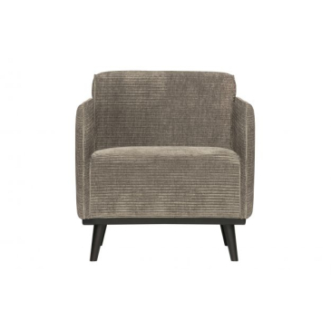 BePureHome Statement Fauteuil Met Arm Brede Platte Rib Clay