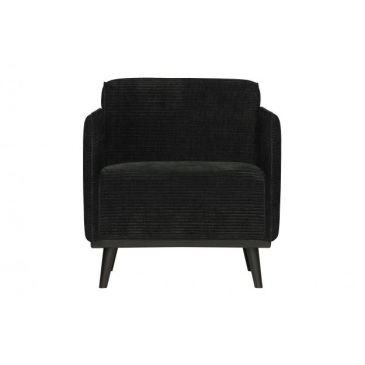 BePureHome Statement Fauteuil Met Arm Brede Platte Rib Graphite