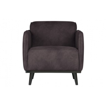 BePureHome Statement Fauteuil Met Arm Eco Leer Grijs