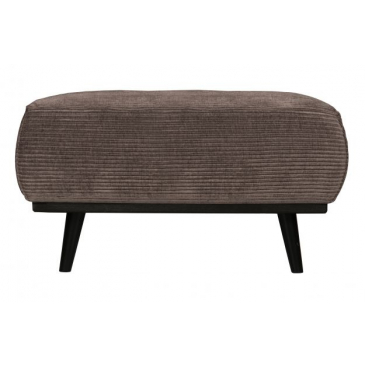 BePureHome Statement Hocker Brede Platte Rib Taupe 80x55cm