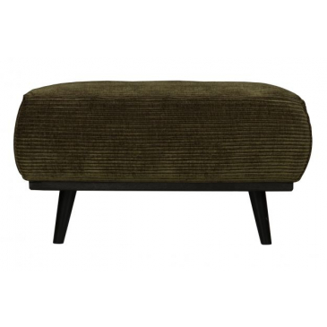 BePureHome Statement Hocker Brede Platte Rib Warm Groen 80x55cm