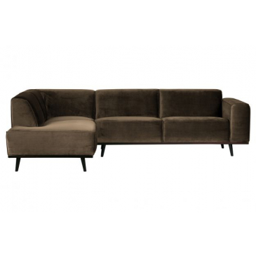 BePureHome Statement Hoekbank Links Velvet Taupe