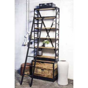 Boekenkast Industrieel Ladder Small - Giga Meubel