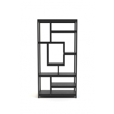 I-Catchers Boekenkast Cod Zwart 180x90cm
