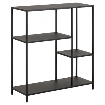 Boekenkast Valencia Metal Zwart 86cm - Giga Living