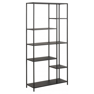 Boekenkast Valencia Metal Zwart 165cm - Giga Living