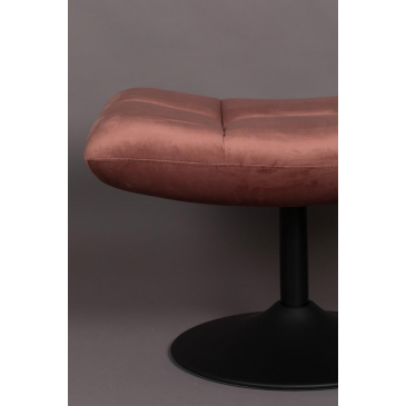 Dutchbone Hocker Bar Velvet Oud Roze 