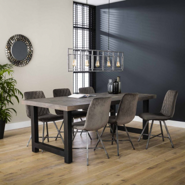 Eettafel Grey Wash Acaciahout 200cm - Giga Meubel