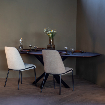 Eettafel Lissabon Bruin Ovaal 240cm - Giga Meubel