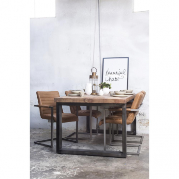 Eleonora Eettafel Mangohout Met Metalen Onderstel 300cm
