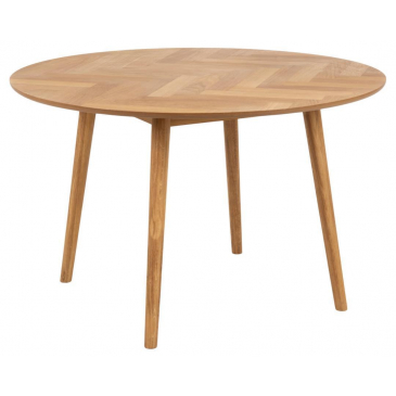 Eettafel Timor Visgraat MDF Naturel Ø120cm - Giga Living