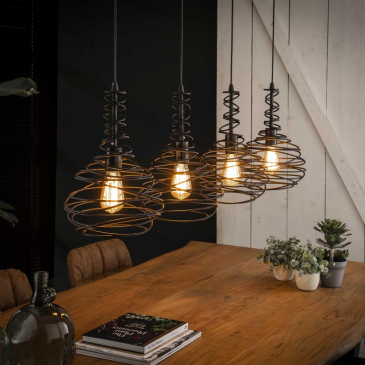 Hanglamp 4x Ø25 Kegel Spinn - Giga Meubel