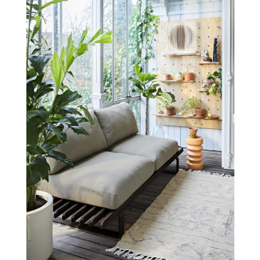 HKliving Aluminium Loungeset Zwart