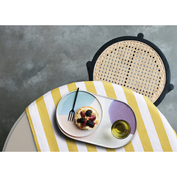 HKliving Gallery 29s: Ovaal Diner Bord Roze-Lila