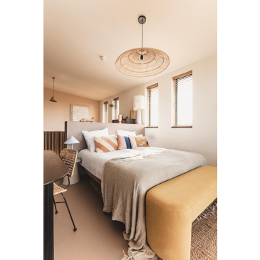HKliving Kussen Velvet Peach/Creme