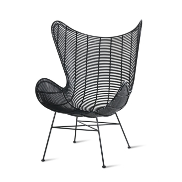 HKliving Outdoor Egg Chair Black